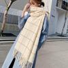 Autumn and Winter Women's Scarf Korean Plaid Scarf Thick Wild Long Scarf Shawl