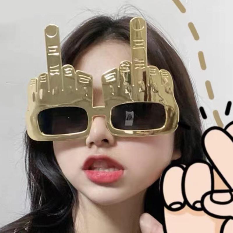 Забавные солнцезащитные очки на средний палец для вечеринки, дизайнерские крутые очки, новинка, очки в оправе для взрослых, реквизит для селфи, аксессуары