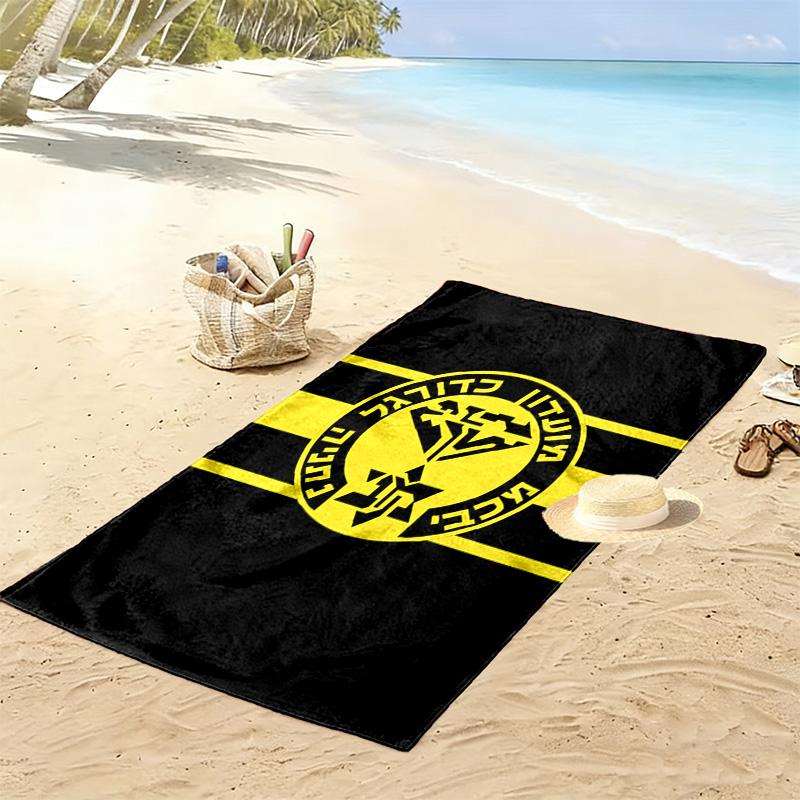 Maccabi Netanya FC Print Beach Towel, Large Soft Quick Dry Towel for Beach Camping Swimming