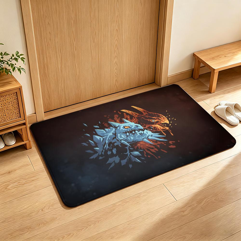 Игровой коврик D-Dota2 Мягкий фланелевый коврик для пола Подходит для прихожих, гостиных, спален и ванных комнат