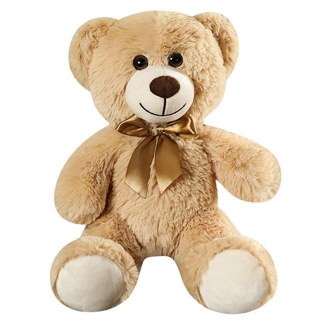 Adorable Colorful Bow Tie Bear Doll Plush Toy Hug Bear Doll Children Birthday Gift Pillow Teddy Bear Home Living Room Bedroom