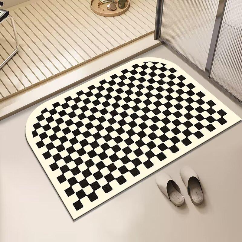 Впитывающий воду и нескользящий коврик для пола в ванной комнате Ковер туалет Диатомовая грязь туалет Бытовой дверной Коврик для ног Коврик для ног