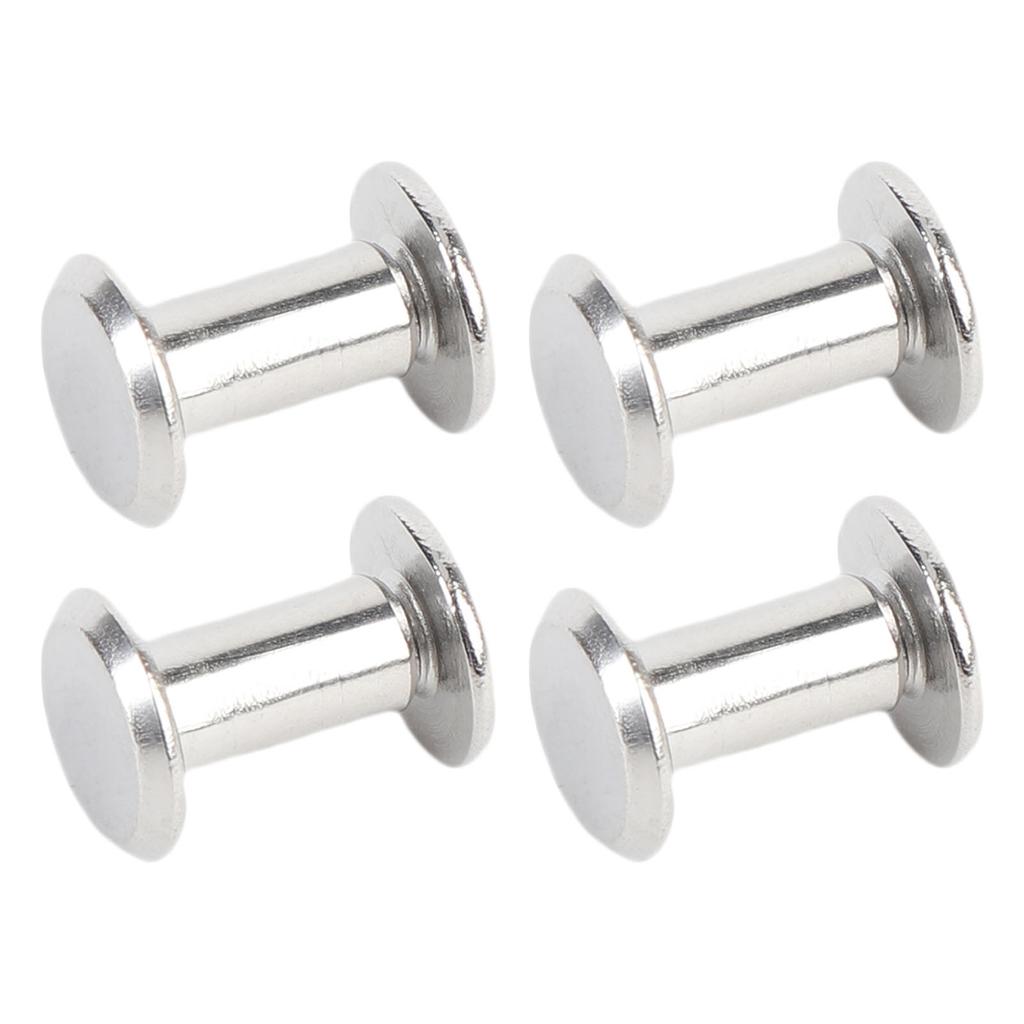 Набор из 50 комплектов винтов-заклепок M4 из нержавеющей стали с плоской круглой головкой, гайки-кнехты для забора для кожаных изделий