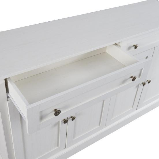 Kitchen Pantry Large Sideboard with 4 Doors And 2 Drawers, Modern Buffet Cabinet for Dining Room and Living Room, 150 X 40 86cm (L/W/H) Storage