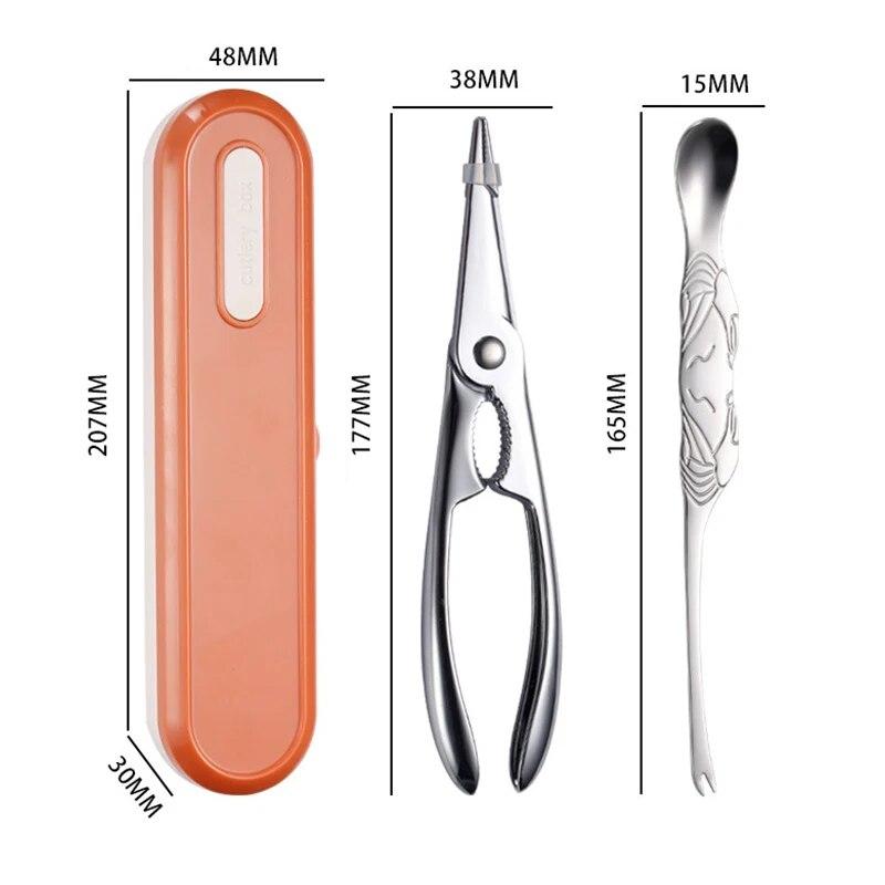 1 набор инструментов для поедания крабов из нержавеющей стали 304, креативная вилка для крабов и щипцы для крабов для домашнего использования, кухонный инструмент