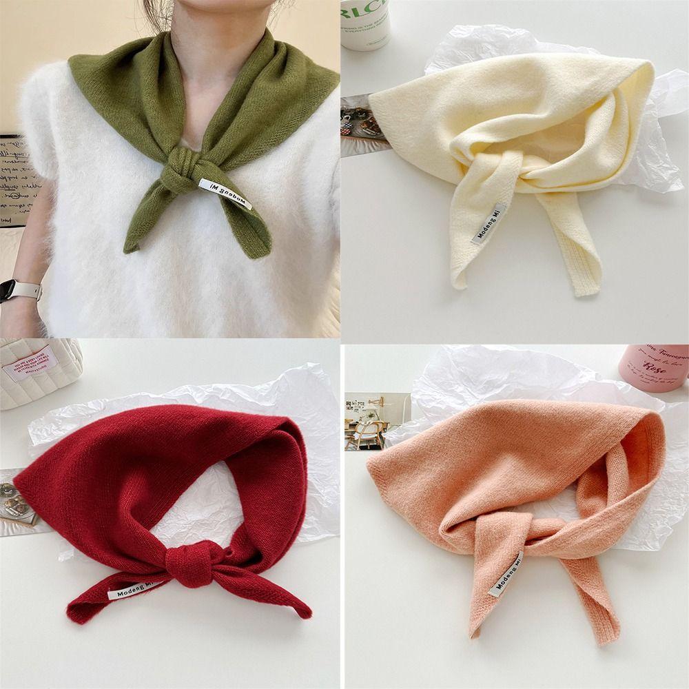 Warm Headscarf Shawl Multi-functional Triangle Knit Scarves New Knitted Triangular Scarf Winter