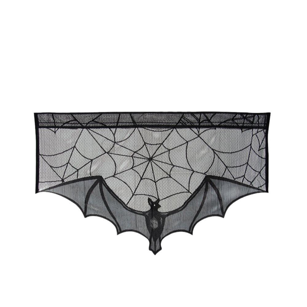 Fireplace Mantel Cobweb Tablecloth Lace Fireplace Mantle Cover New Bat Table Runner Table