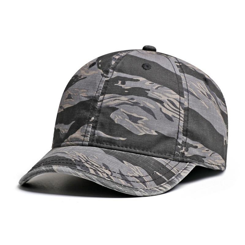 Camouflage Short Brim Soft Top Baseball Hat Men And Women Versatile Casual Outdoor Small Brim Sunshade Cap Retro Tide