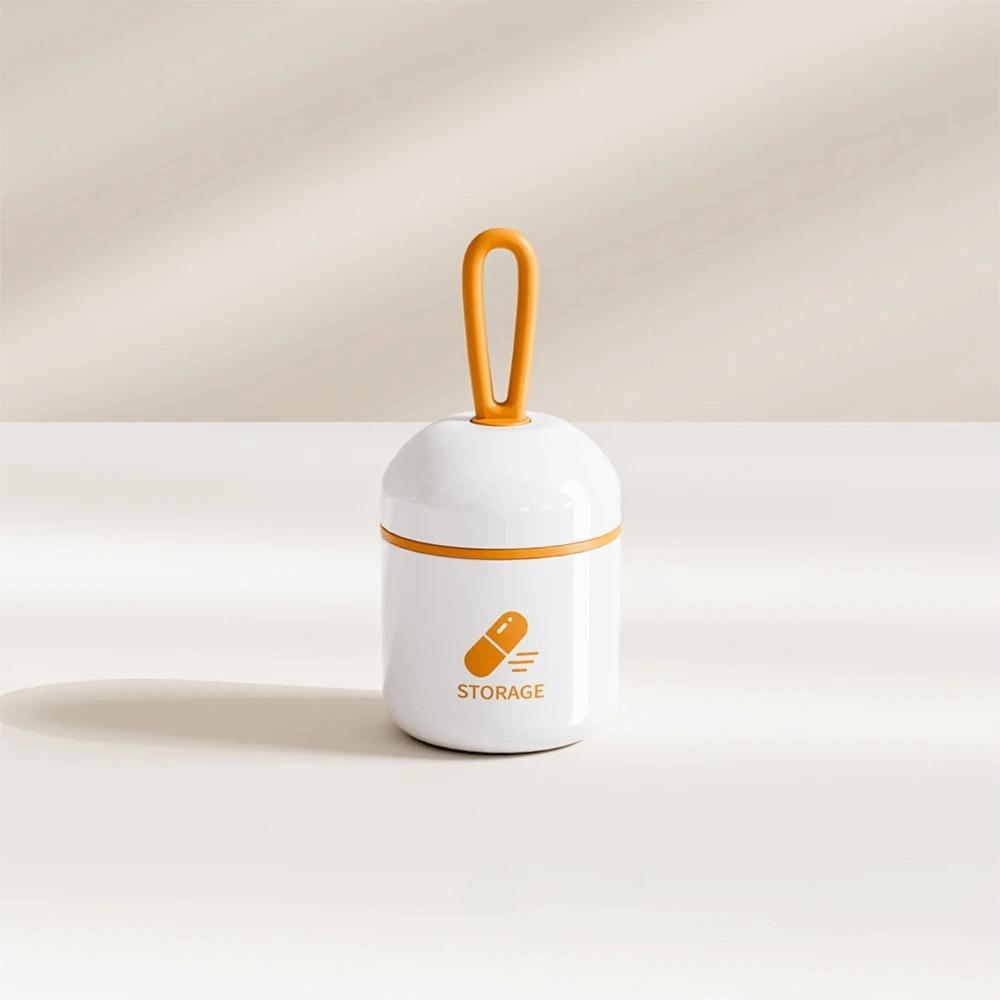Two Compartments Pill Storage Box Plastic Pill Dispensing Box Portable Pill Box Pill Storage