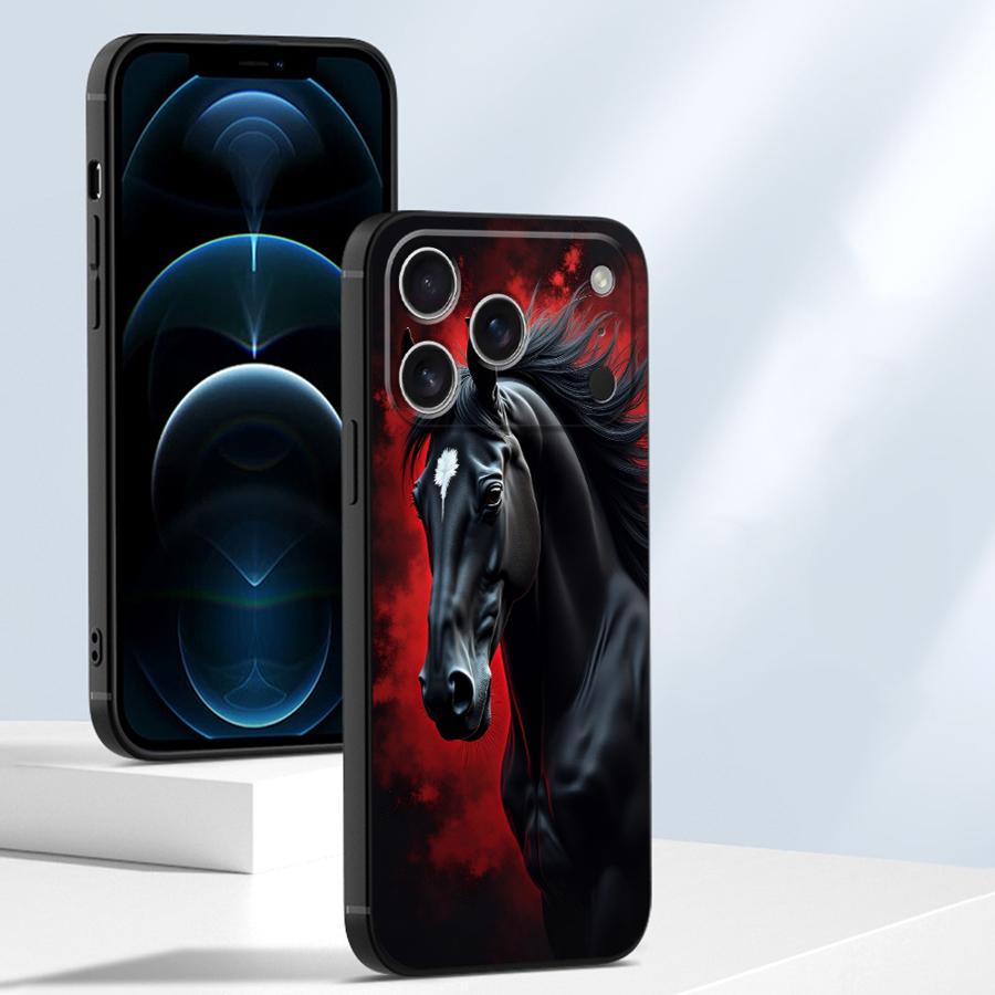 Чехол 'Бегущая лошадь' для Apple iPhone 17 Pro Max XR XS MAX 15 Pro 7 8 14 13 16 Air 12 11 Funda Чехол для телефона