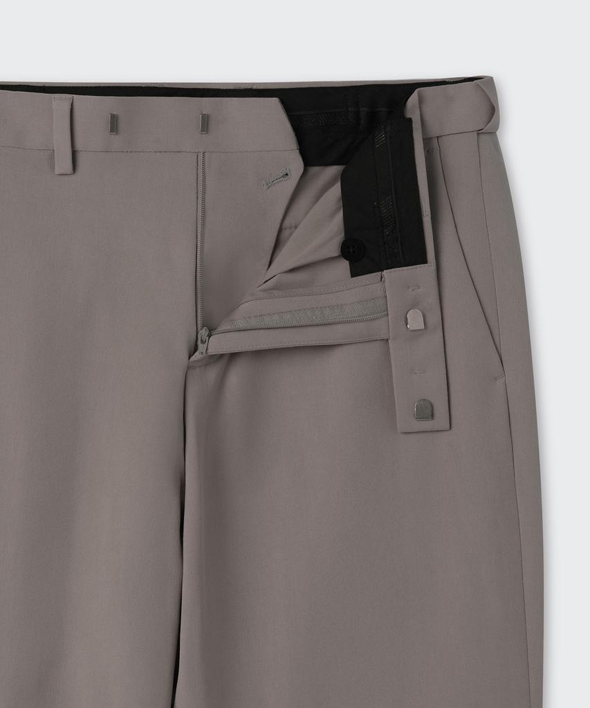 MUSINSA STANDARD Semi-Wide Hidden Elastic Waist Slacks [Dusty Beige]