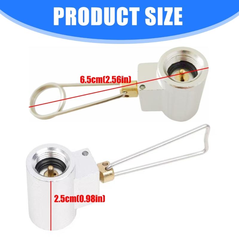 Gas Canister Adapter Small Metal Design for Stove Camping Quick Connecting Propanes Tanks Refueling Outdoor Cooking Tool