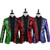 Halloween Men Coat Exquisite Embroidery Slim Irregular Bottom Vintage Jacket for Performance
