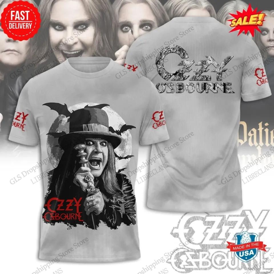 Новая футболка с 3D-принтом Ozzy Osbourne для рок-группы, мужская, женская, модная, больших размеров, уличная, винтажная, топы, футболки, Харадзюку, с коротким рукавом