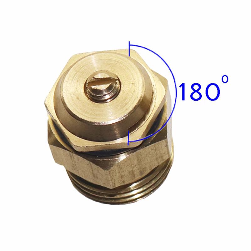 5 шт. Латунная 180° Насадка-распылитель с углом 180° Резьба 1/2" Наружная Распылитель для полива Сад Газон Клумба Цветы Овощи Дождеватели для полива
