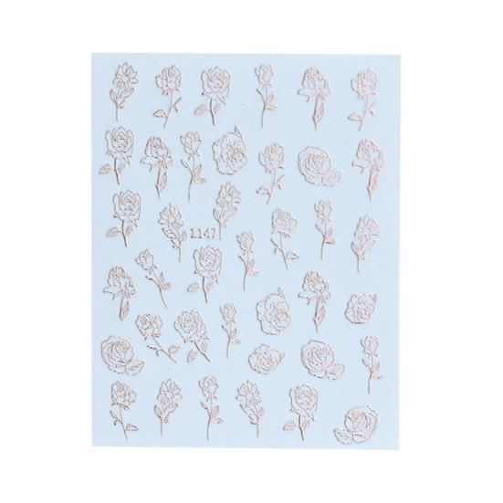 Nail Sticker Exquisite Pattern Strong Stickiness Removable Allergy Free Self Adhesive Decorative No Odor