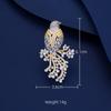 Classic Retro Design Bird Brooch Colorful Zircon Micro Inlaid Jacket Dress Accessories Holiday Gifts