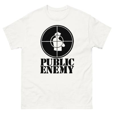 Public.Enemy Хип-хоп Темная Мишень Логотип Винтажный Рэп Уличная Одежда Футболка