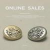 Yi Sen Double Lion Metal Buttons - European & American Style Hand-Sewn Decorative Buttons for Suit Jackets and Coats.