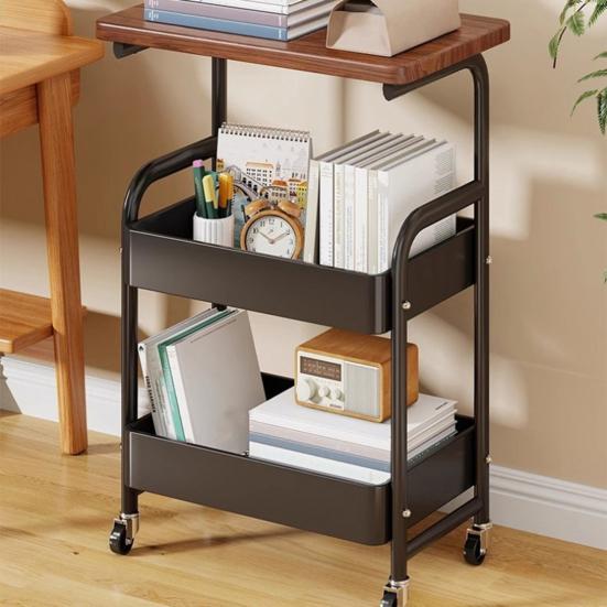 3-ярусная тележка на колесиках, многофункциональная тележка-органайзер для кухни, ванной комнаты, гостиной, офиса, дивана, прикроватная тумбочка, полка для хранения игрушек и закусок