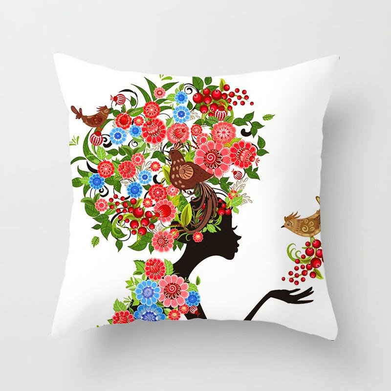 Великолепная наволочка для дивана с рисунком милой девушки, украшение для свадьбы, дня рождения, праздника, домашний декор, наволочка