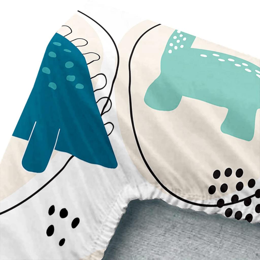 Мультяшный животный узор маленький динозавр шапка на кровать комплект постельного белья из четырех предметов украшение для спальни общежития