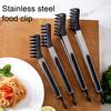 Stainless Steel Noodle Tongs Non-Slip Handle Multifunctional Food Tongs Outdoor Cooking Utensil for Grilling Frying Pasta