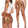 Women Mini Skirt High Waist Sparkling Sequin A-Line Short Skirt Hip Wrapped