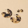 Trendy Print Leopard Acetate Stud Earrings With Bold Alloy Star Design Summer 2021