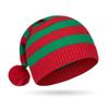 Kids Striped Knitted Beanies Soft Warm Winter Pompom Caps Christmas Party Santa Hats Knitting Hat For Girls Boys