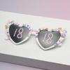Lovely Birthday Gift with Diamond-encrusted and Pasted Sunglasses for Women Cute Sun Glasses Romantic Party Gift