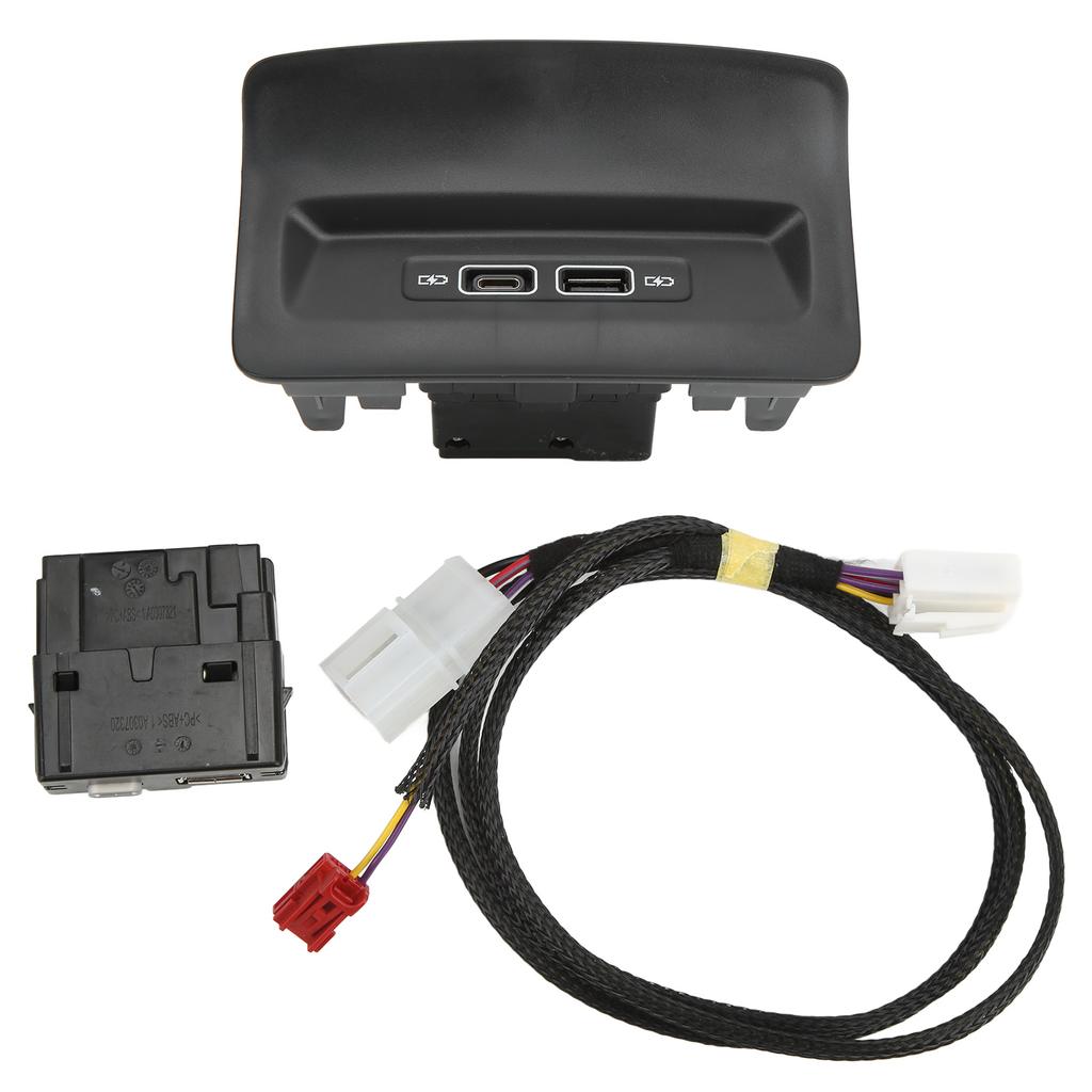 Черный разъем USB для зарядки на заднем сиденье 5QD035726L замена для KODIAQ KAROQ 2017+