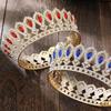 Барочные Короны для Конкурсов со Стразами Роскошные Хрустальные Украшения для Тортов Свадебные Короны Головные Уборы Круглая Корона Королевы Принцессы