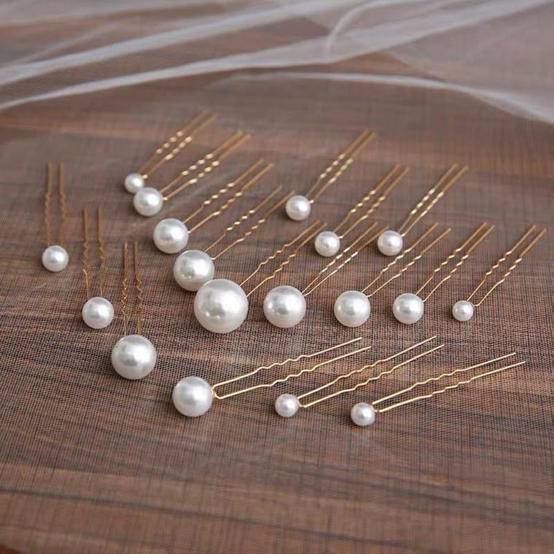 Pearl Decor U-Shaped Hair Pins Alloy Vintage Hair Sticks Chinese Hair Pin Hairstyle Chignon for Girls Alloy Hairpin