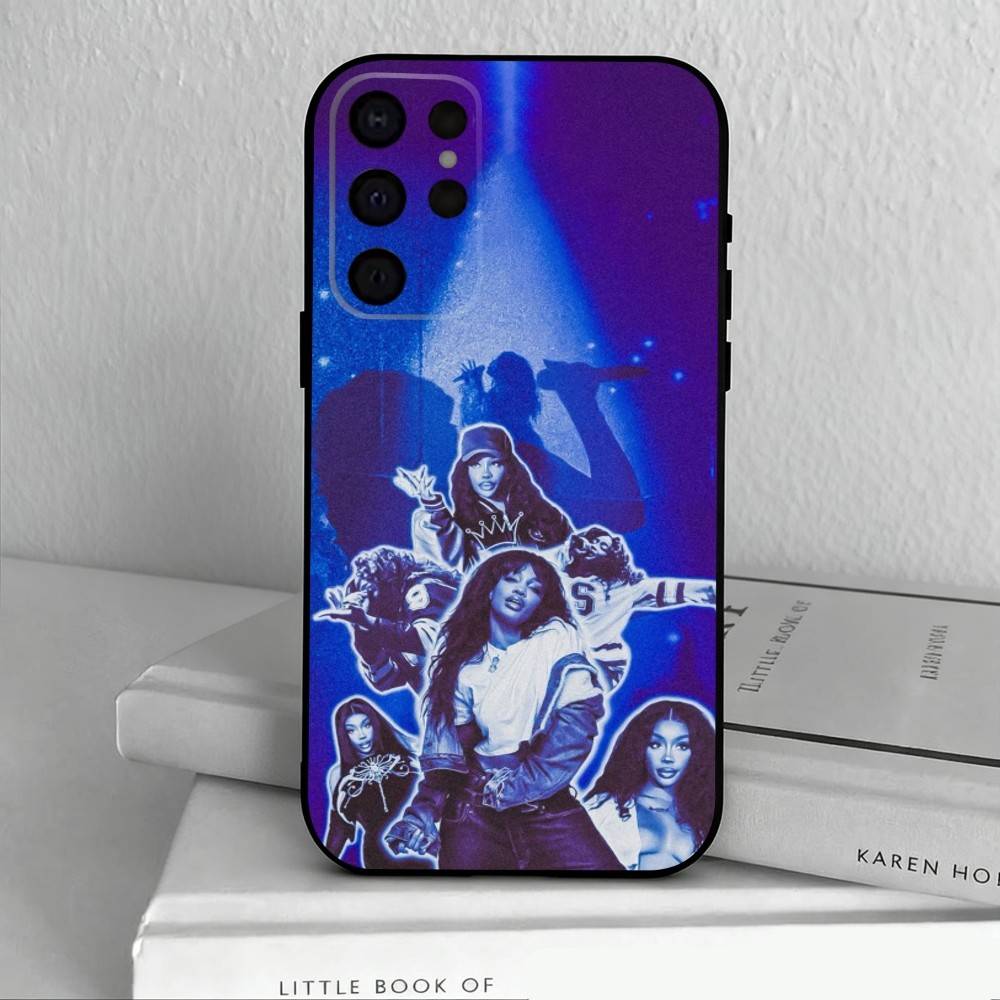 Fashionable S-SZA-A Singer Phone Case For Samsung S25,S24,S21,S22,S23,S30,Ultra,S20,Plus,Others Soft Black Case