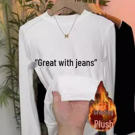 Женский базовый топ с высоким воротником, облегающий, с длинным рукавом, из модала, для осени/зимы, в западном стиле