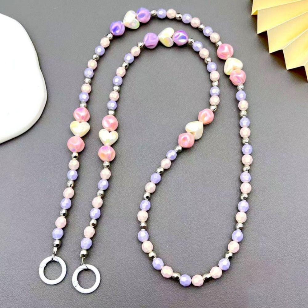 Подвесное украшение Кошелек Цепочка для ожерелья Универсальный шнурок для телефона Разноцветные бусины Ремешок для телефона Кукла