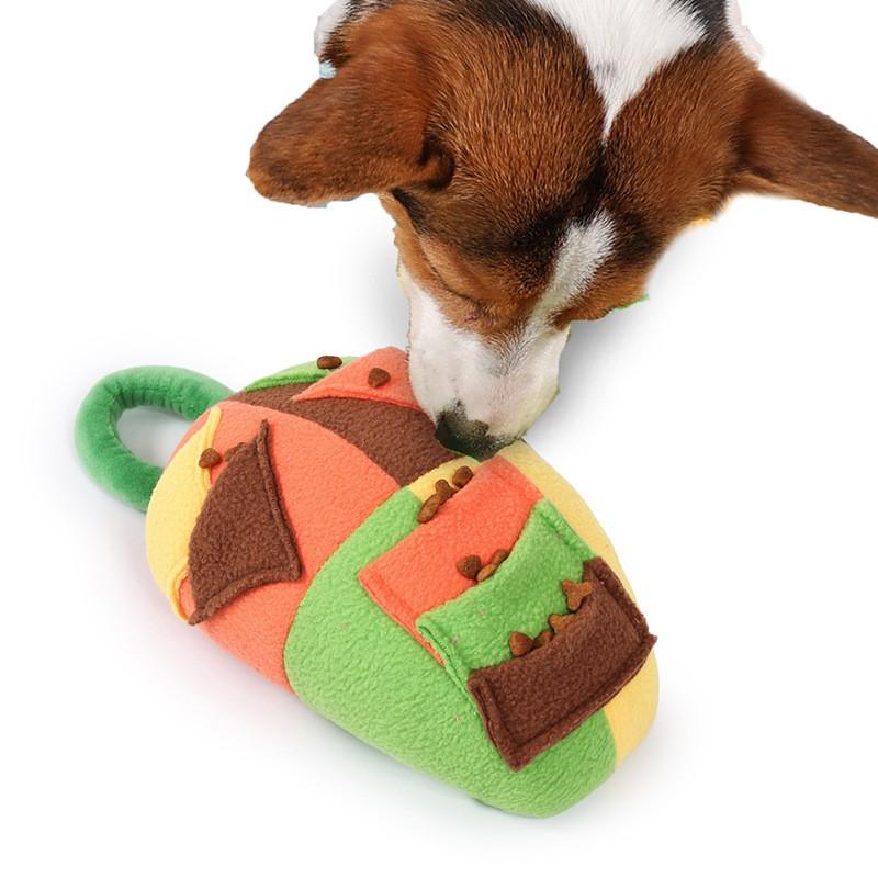 Soft Plush Rainbow Dog Toy With Crinkle Sound Chewing Training Small Medium Pets