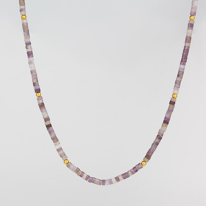 Bohemian Stone Bead Clavicle Necklace - Colorful, Simple, and Stylish Design