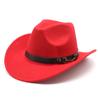 Популярная пряжка для ремня, Большая кромка, Загнутый верх, Шляпа-цилиндр, Западная ковбойская шляпа, Шерстяная фетровая шляпа, Шляпа для джаза Czy-222