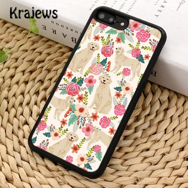 Чехол для телефона Krajews Cartoon Golden Retriever Dog для iPhone 14 5 SE 6s 7 8 plus XR XS 11 12 13 pro max Samsung S21 S22 Plus