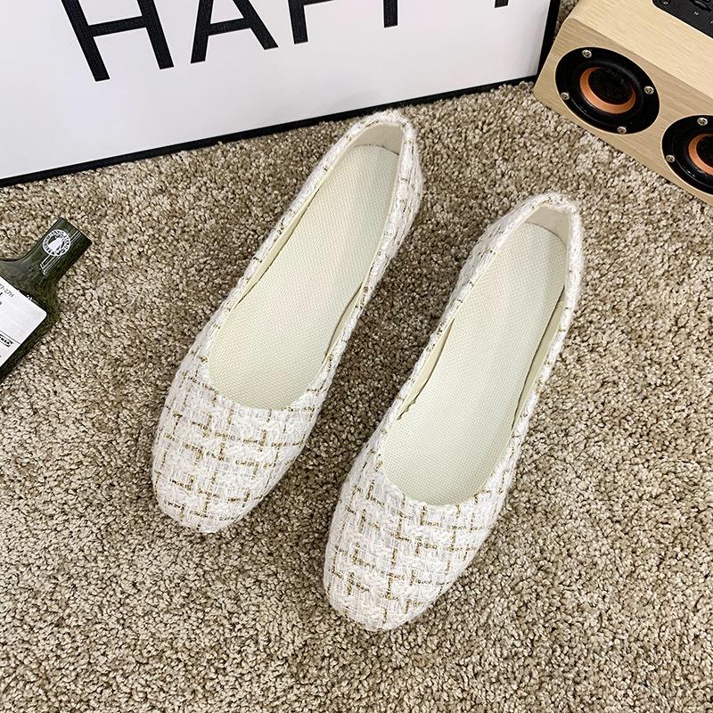 Для женщин и девочек однотонные удобные повседневные туфли без шнуровки большого размера на плоской подошве в клетку в клетку