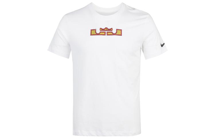 Nike T-Shirts Men's White Crew Neck Moderate Straight Fit CD1319-100