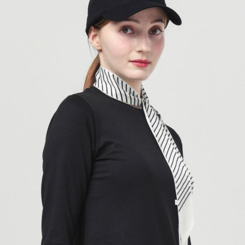 DOYOUKNOWMC ALL SEASON Pinstripe White Twilly Scarf