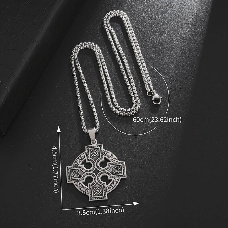 Ожерелье-кулон из нержавеющей стали с кельтским узлом и ирландским крестом для мужчин и женщин, модные ювелирные изделия