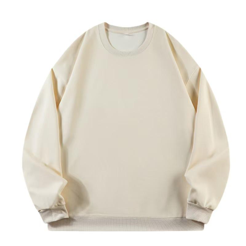2026 Unisex Pure Cotton Sweatshirt - Casual Loose Fit, Round Neck, Long Sleeve, Spring/Autumn Fashion Bestseller