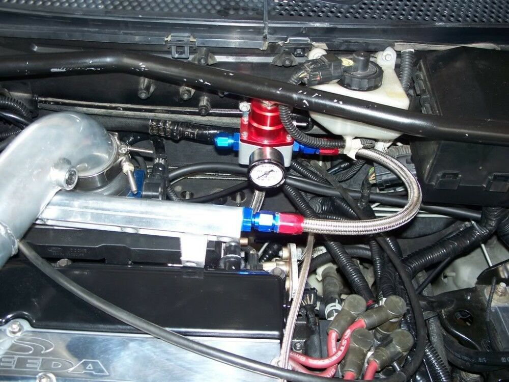 Universal Metal Adjustable Fuel Pressure Regulator + 160psi Gauge AN 6 Fitting End