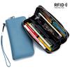 Women's Purse Long Leather RFID Top Leather Handbag Soft Leather Simple Wallet Mobile Phone Bag