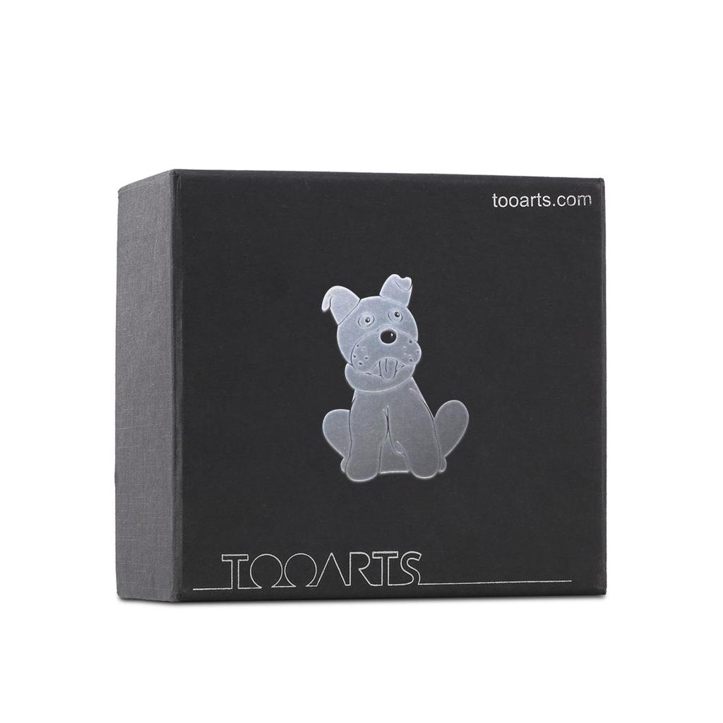 Tooarts синяя сидящая на корточках собака в подарок стеклянный орнамент фигурка животного ручной работы домашний декор многоцветный