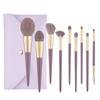 Новые 9 шт., кисти для макияжа, косметические инструменты, пудра, тени для век, инструмент для макияжа бровей, веганский набор кистей для макияжа с сумкой